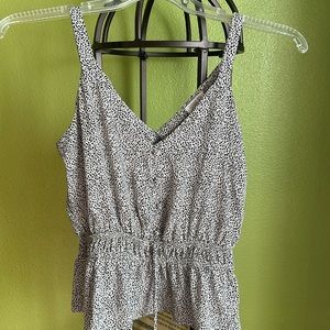 💖Sienna Sky blk/wht camisole with elastic waist and drawstring